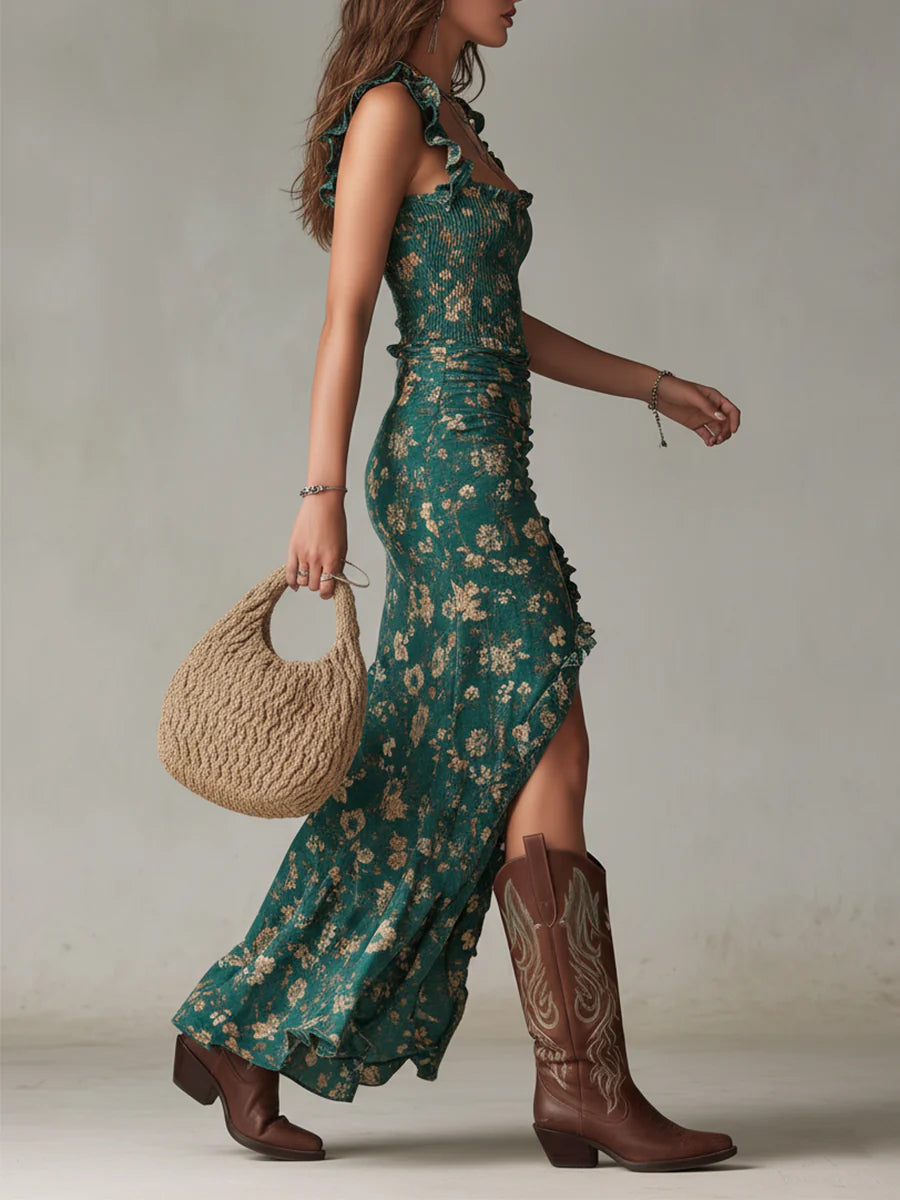 Glenda | Vestido Maxi Floral Boho