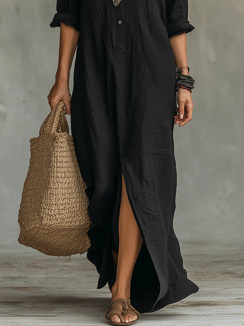 Lisandra | Vestido Largo con Botones