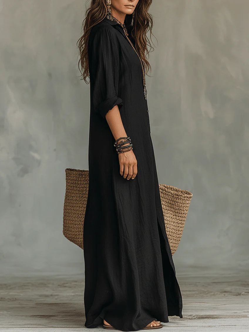 Lisandra | Vestido Largo con Botones