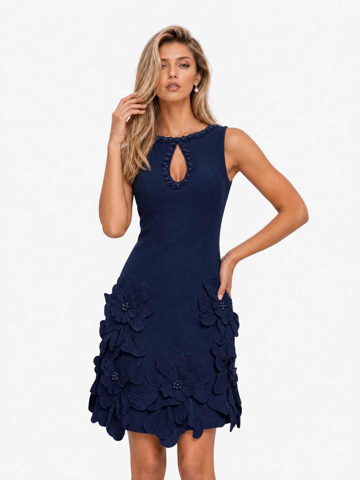 Daniela | Vestido Mini Elegante sin Mangas con Recorte