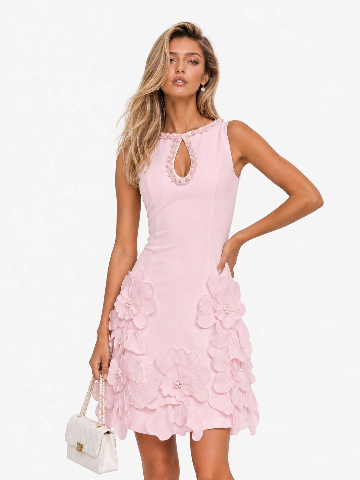 Daniela | Vestido Mini Elegante sin Mangas con Recorte