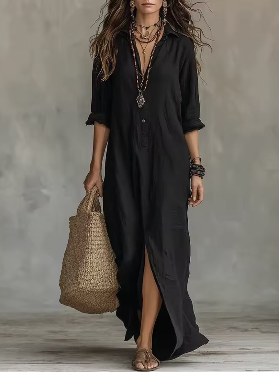 Lisandra | Vestido Largo con Botones